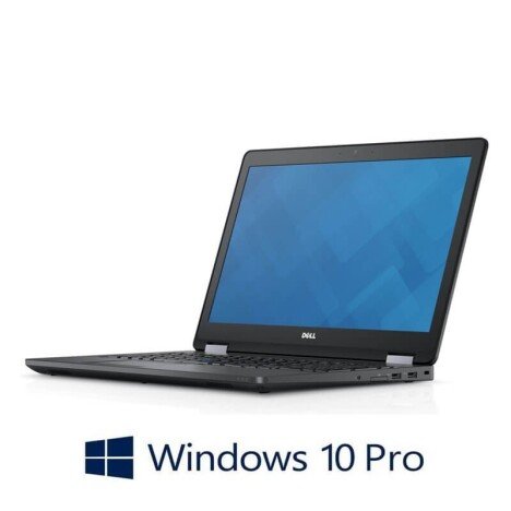 Laptop Dell Latitude E5570, Intel i5-6300U, SSD, 15.6 inci, Webcam, Windows 10 Pro